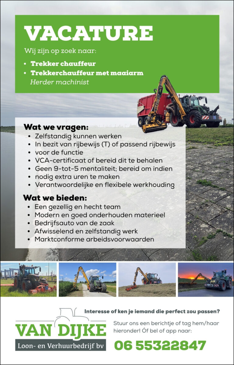 Ad van Dijke Trekker chauffeur Adv 16x25cm Kontakt
